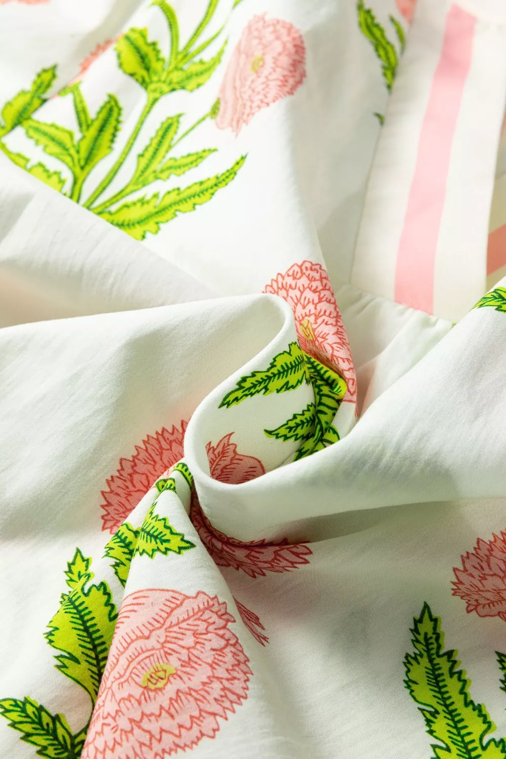Floral Print Notched Ruffled Sleeve Blouse, image 9