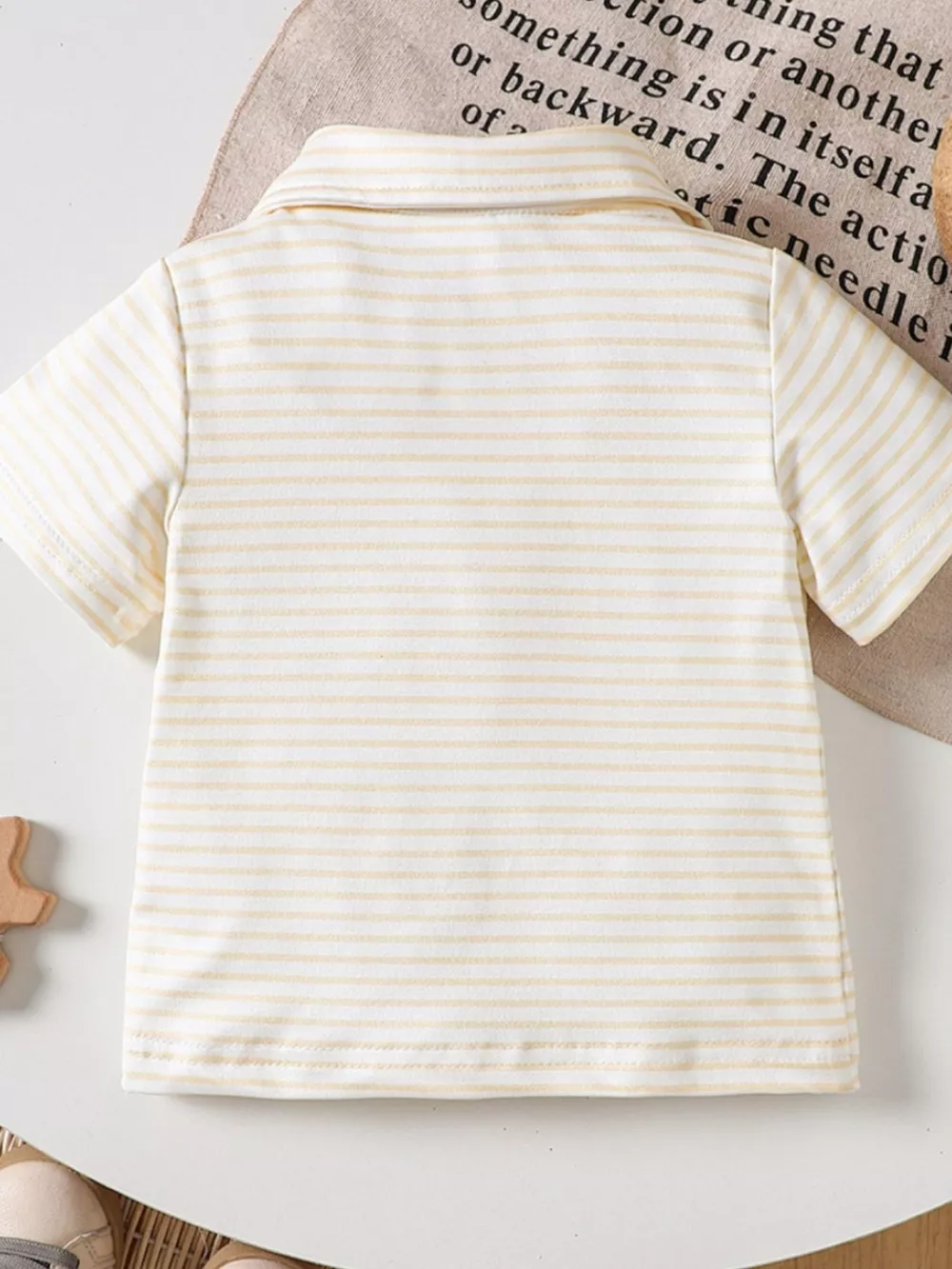Children's Striped Embroidered Duck Polo, image 13