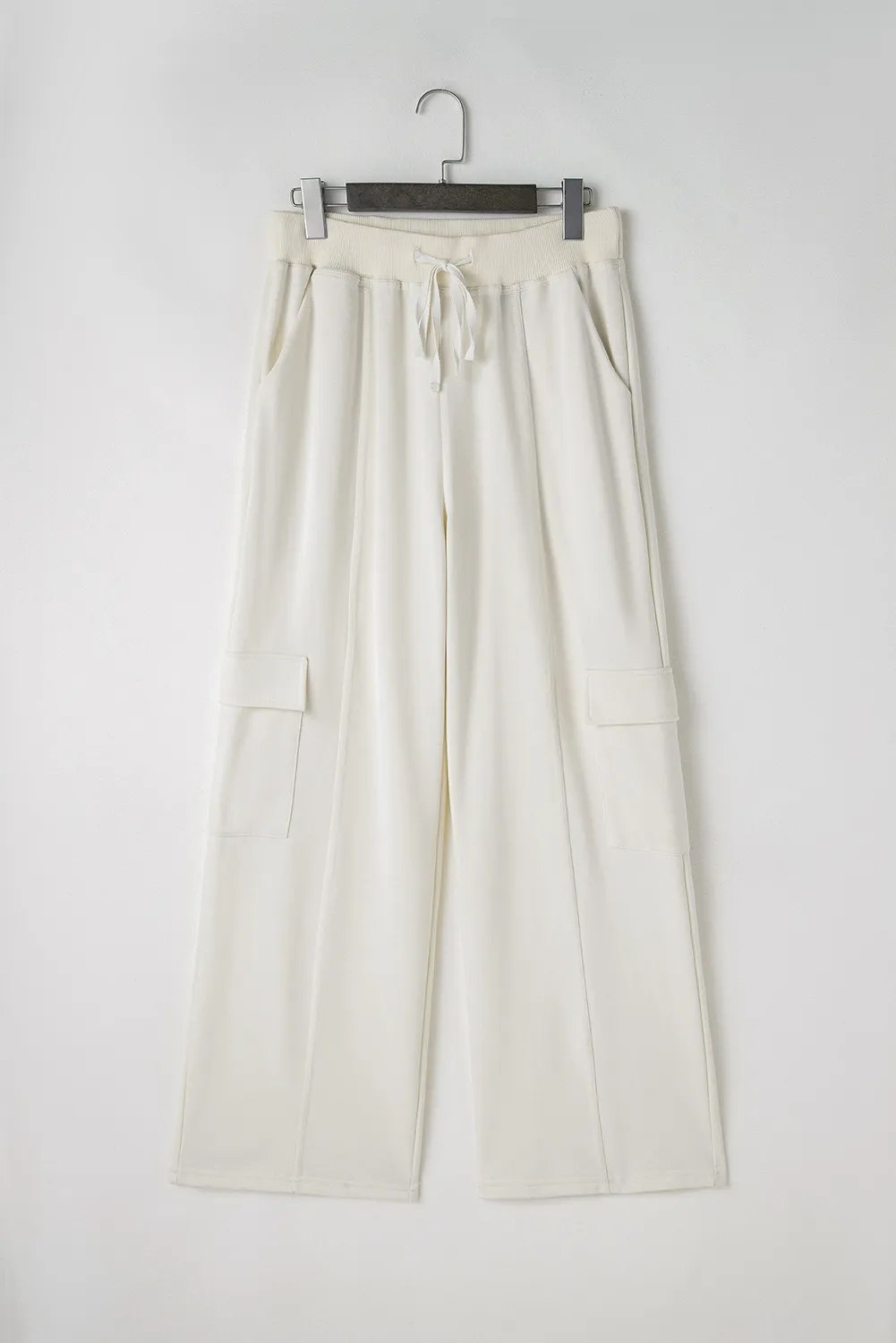 Drawstring High Waist Pants with Pockets, image 2