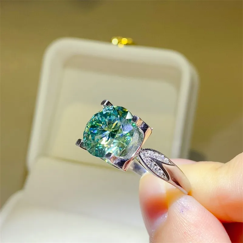 5 Carat Moissanite Zircon 925 Sterling Silver Ring, image 3
