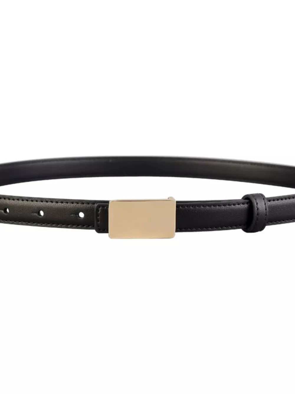 Gold Buckle Skinny Belt, image 3