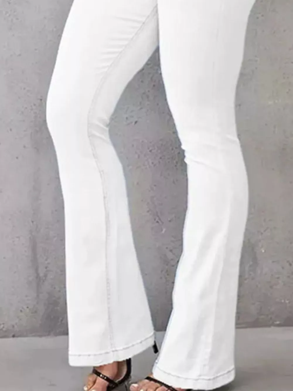 Full Size Wash High-Waisted Flare Jeans Plus Size, image 12