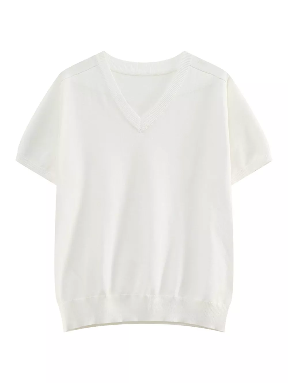 Men's V-Neck Short-Sleeve Knit T-Shirt, image 9