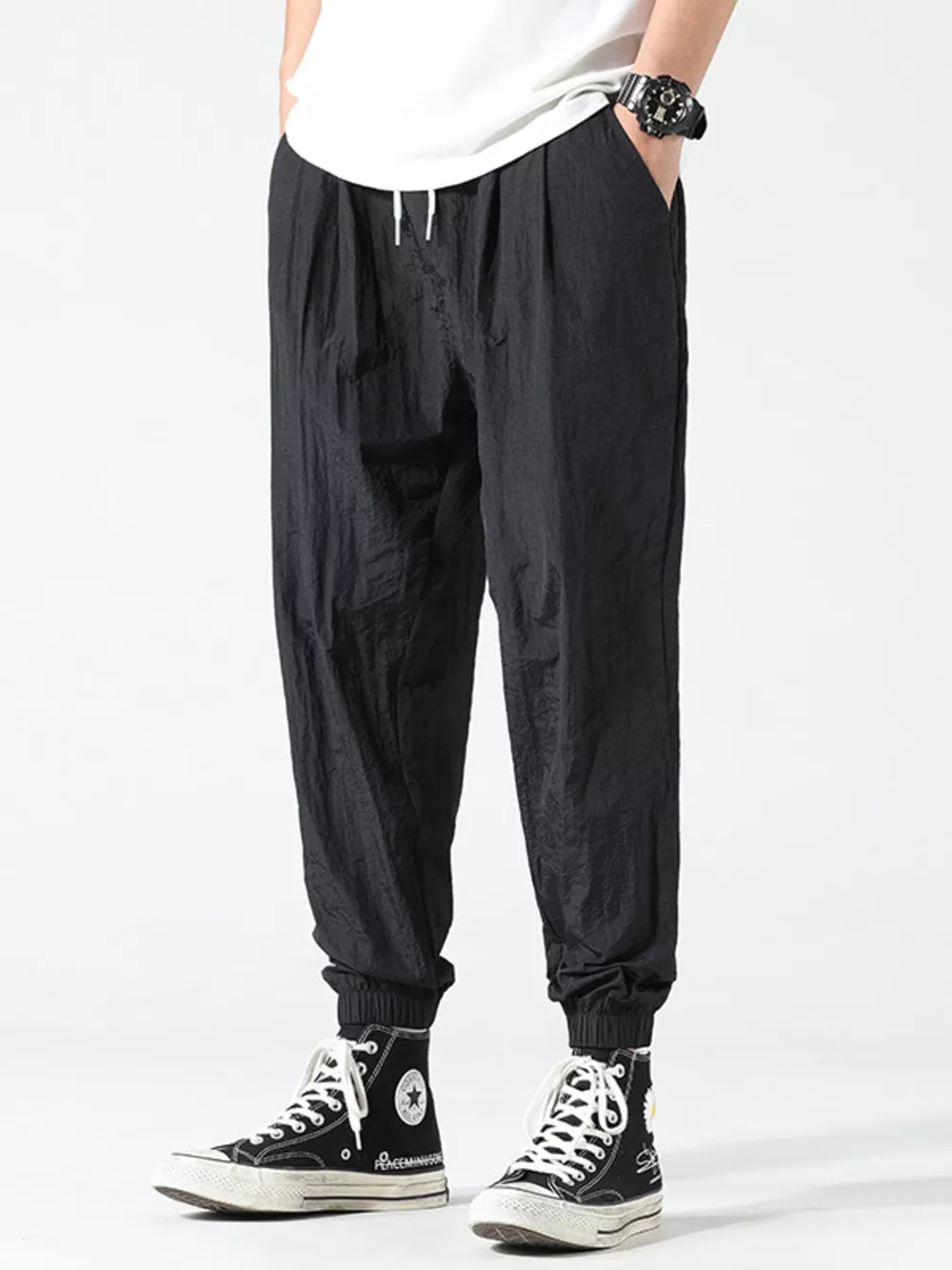 Men's Plus Size Drawstring Loose Fit Joggers