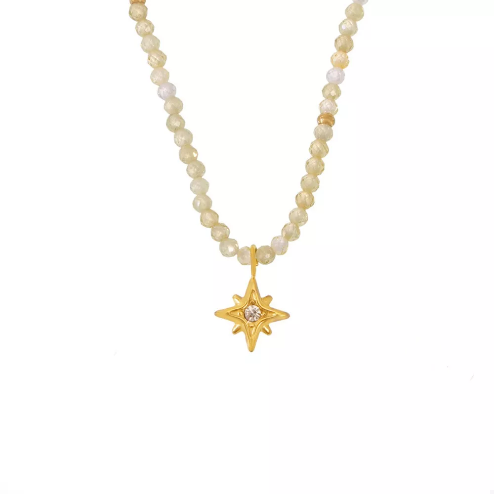 18K Gold-Plated Star Pendant Necklace with Zircon, image 5