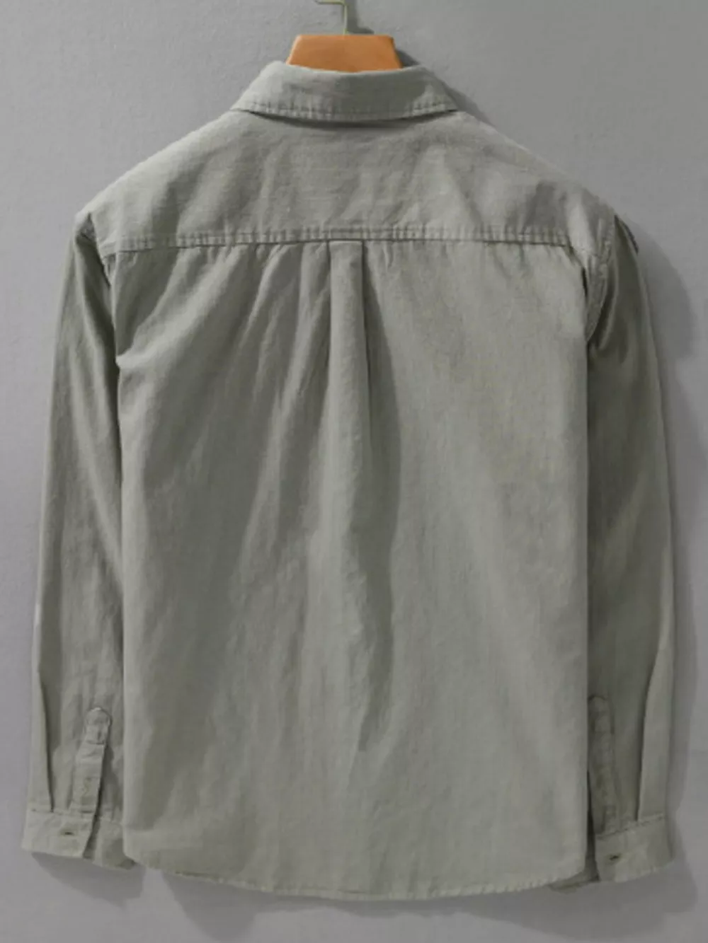 Men's Plus Size Button Up Long Sleeve Shirt, image 3