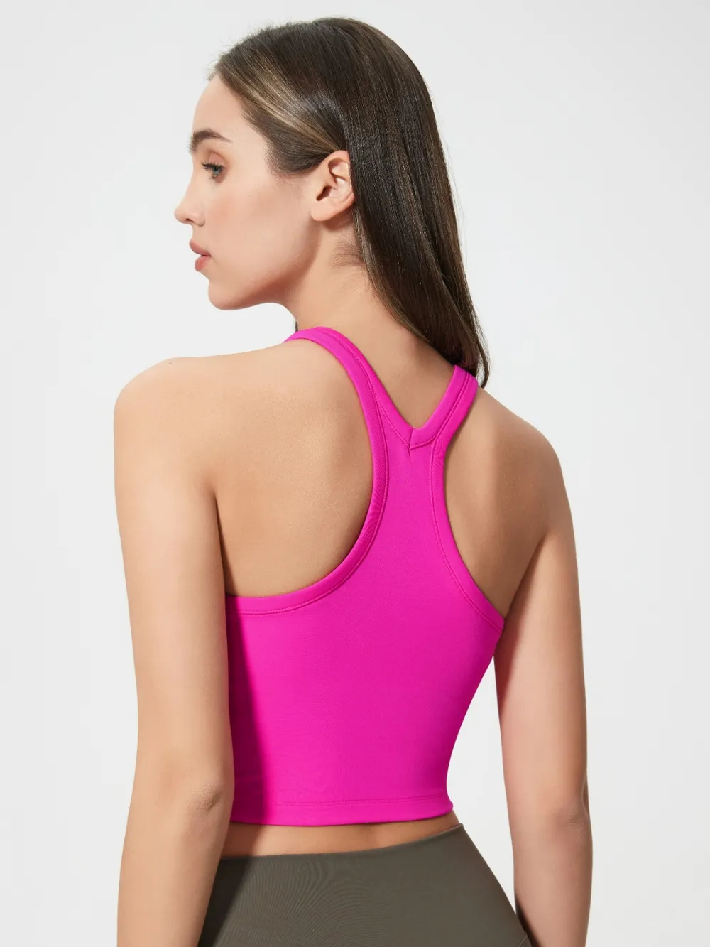 Scoop Neck Active Tank with Detachable Chest Pads, image 13
