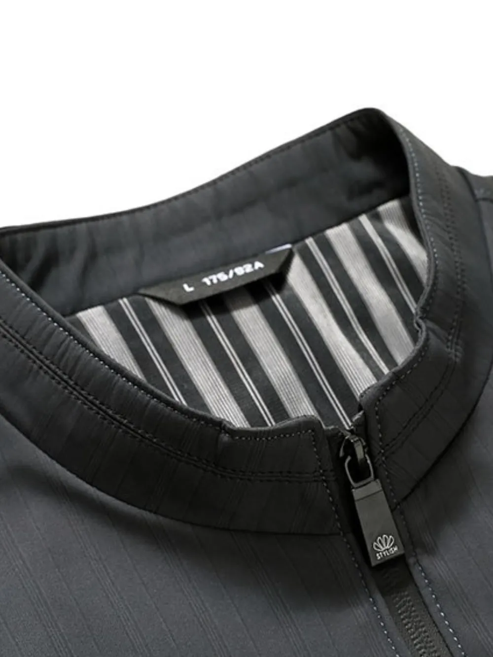 Men's Plus Size Zip Up Long Sleeve Jacket, image 5