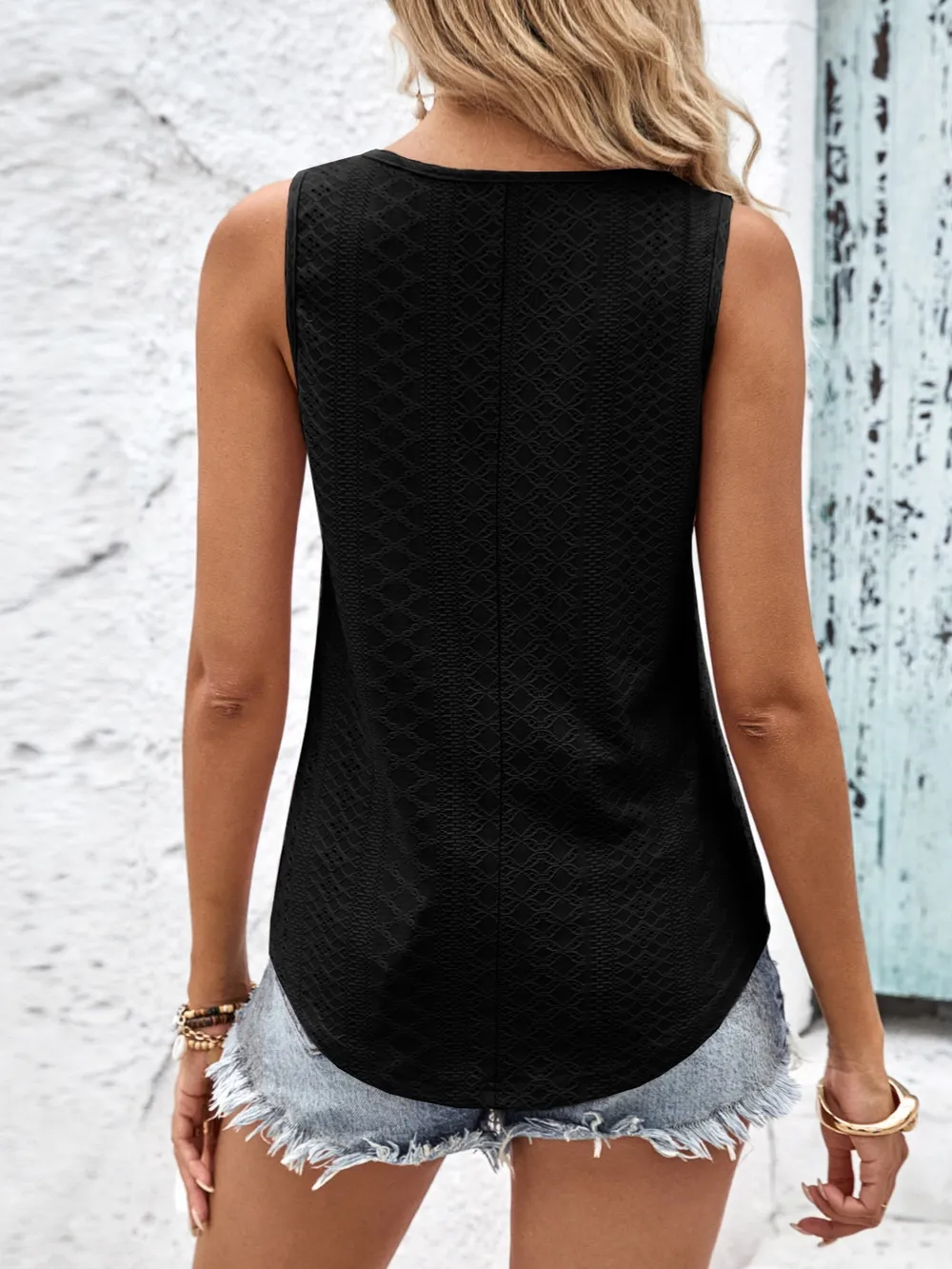 Eyelet Wide Strap Tank, image 5