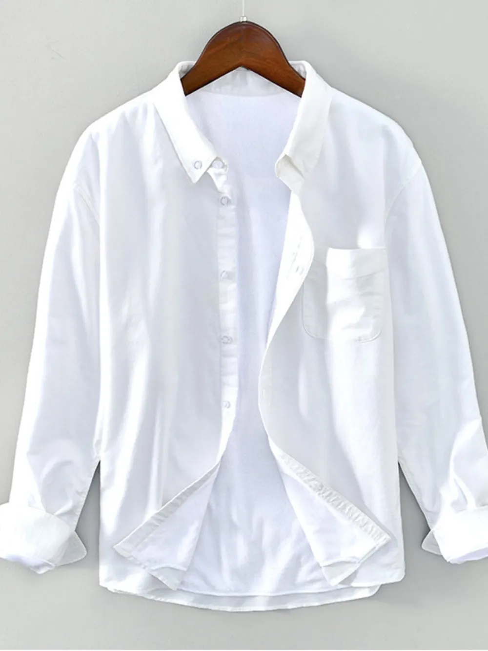 Men's Plus Size Button Up Long Sleeve Shirt, image 2