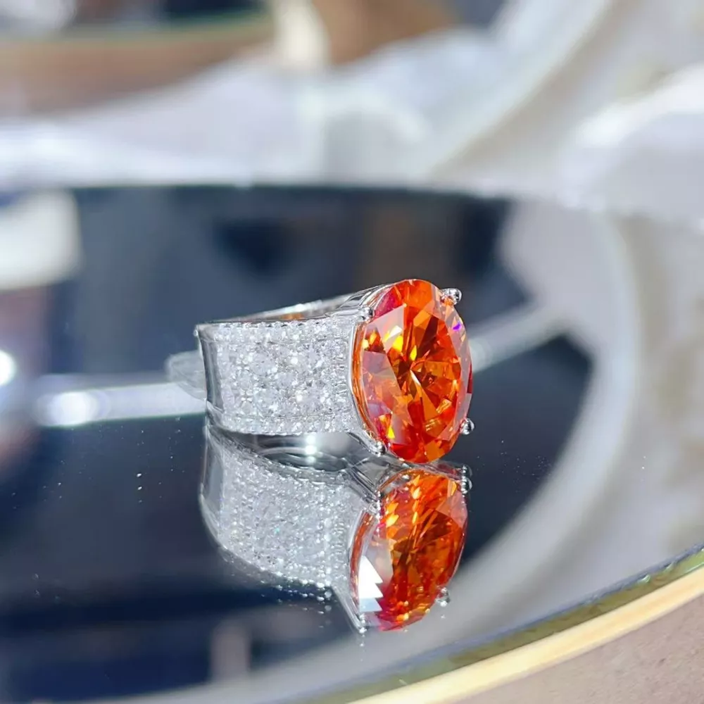8 Carat Moissanite 925 Sterling Silver Ring, image 3