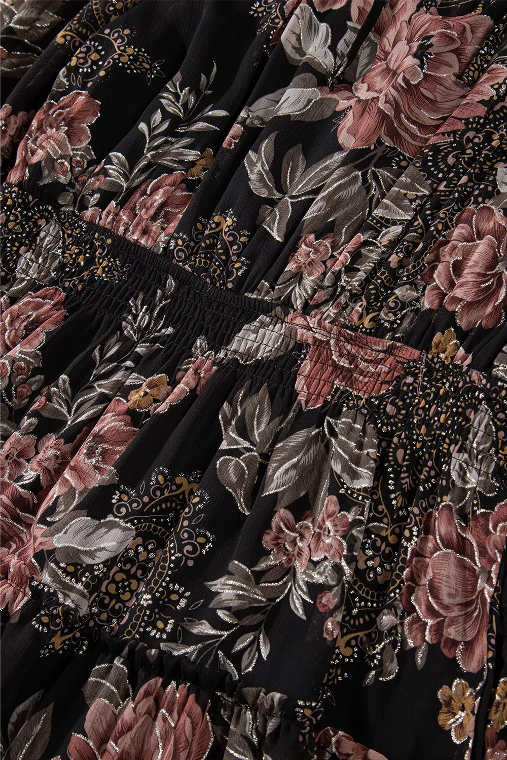 Floral Print Tie Neck Mini Dress, image 8