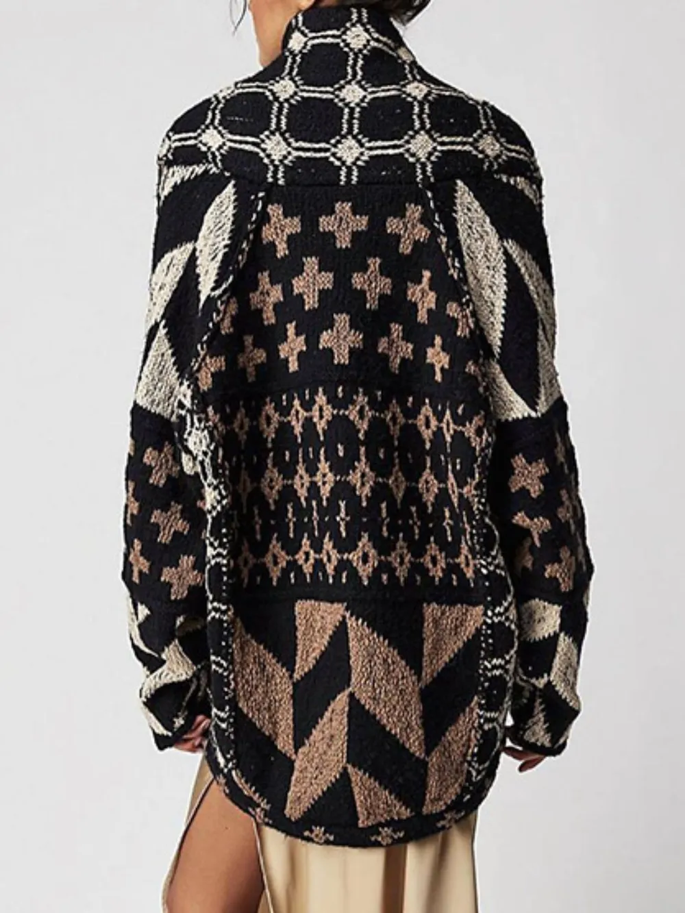 Collared Neck Long Sleeve Cardigan, image 17