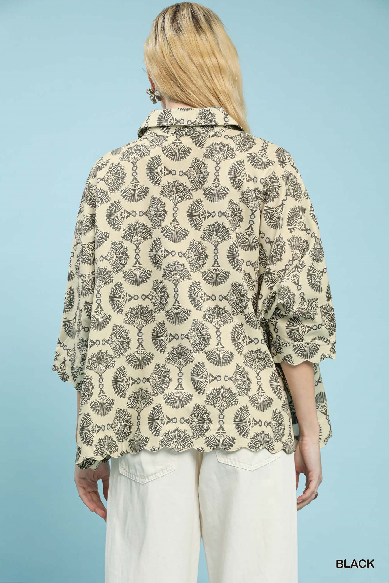 Printed Button Down Shirt, image 3