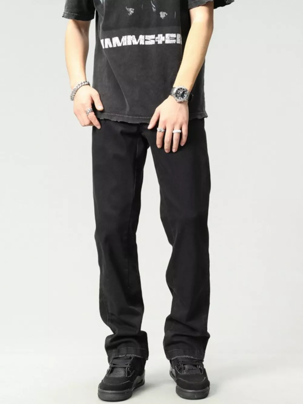 Men's Washed Loose Fit Jeans