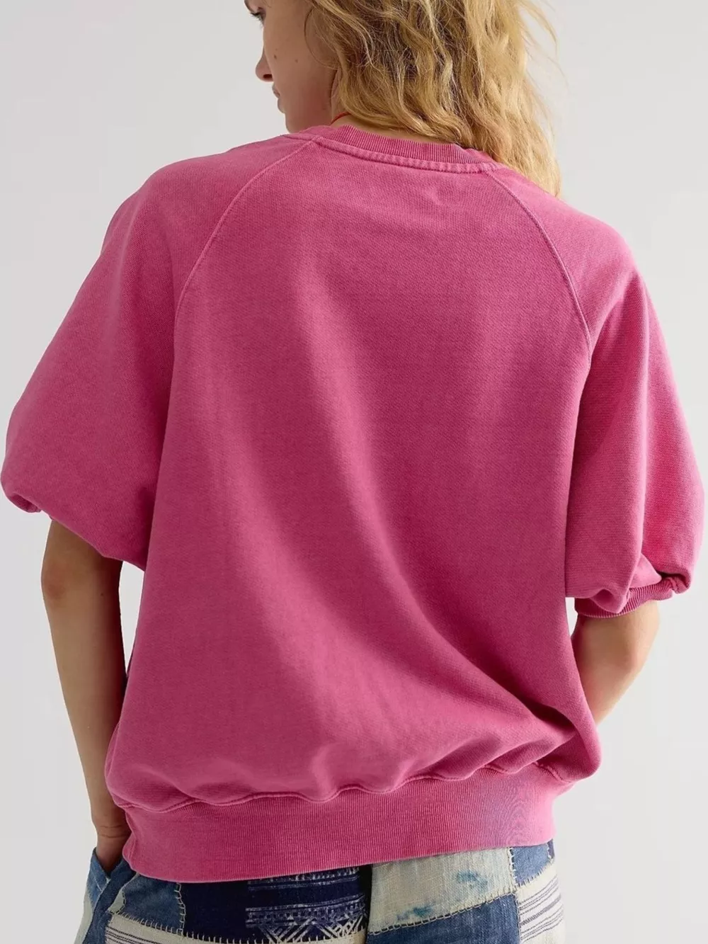 Full Size Raglan Short-Sleeve Sweatshirt Plus Size, image 4