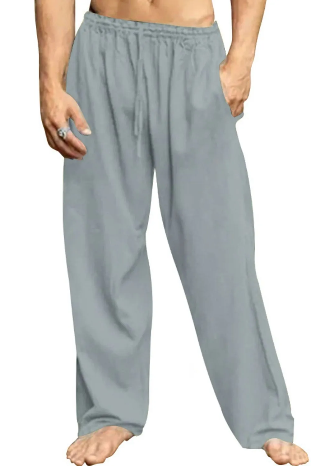 Men's Full Size Relaxed Fit Drawstring Casual Pants Plus Size, image 6