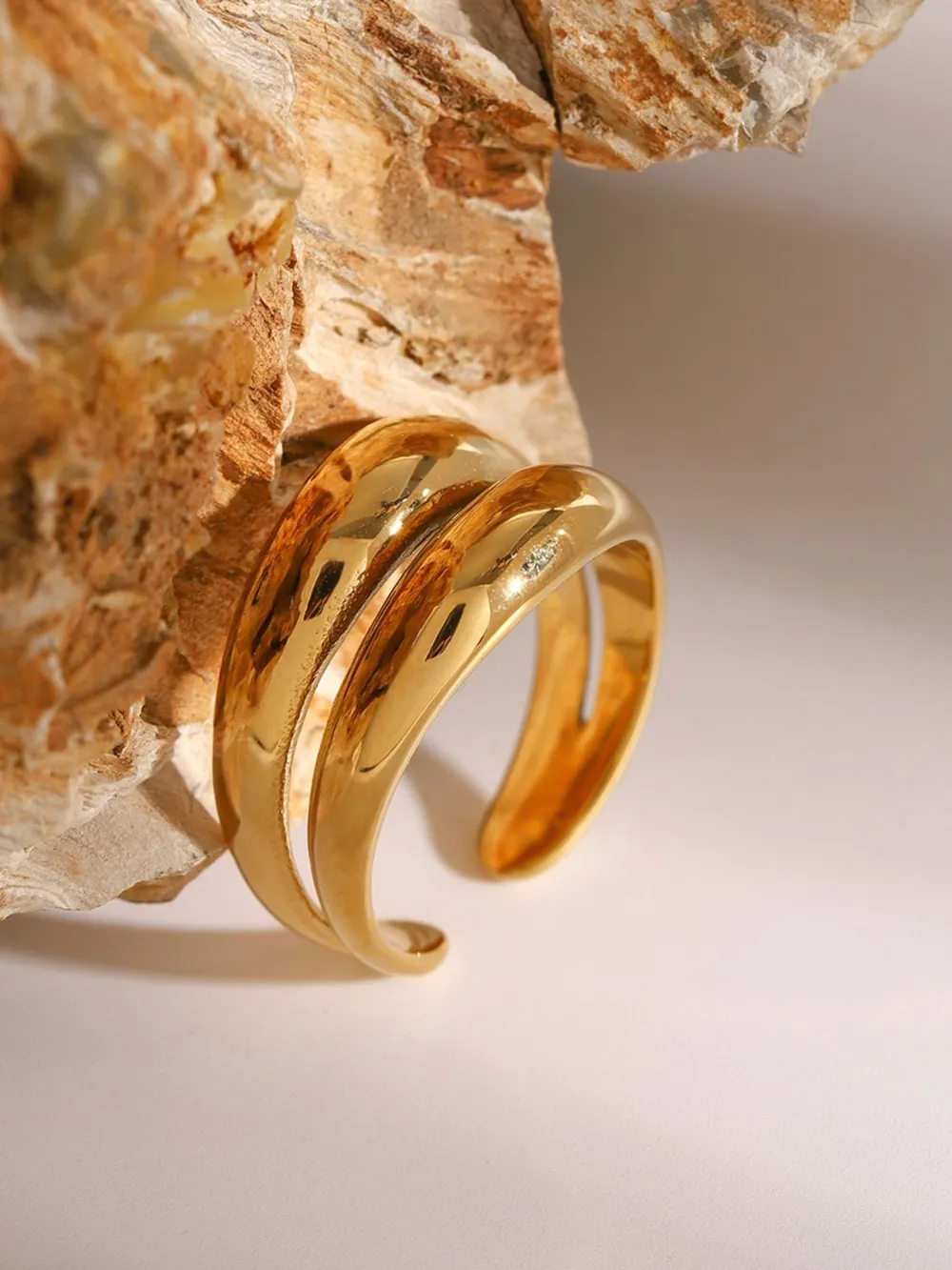 Stainless Steel Double-Layered Ring, image 11
