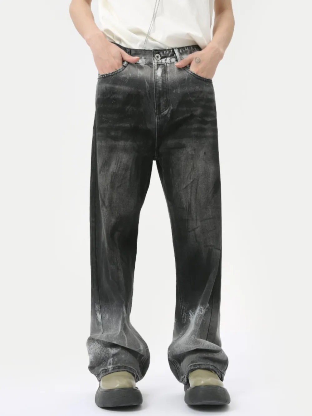 Wide Leg Jeans with Pockets, image 2