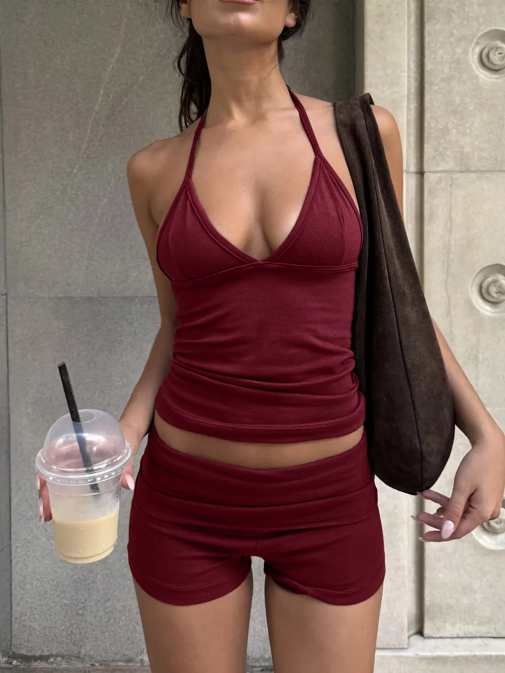 Halter Neck Cami and Shorts Set, image 7