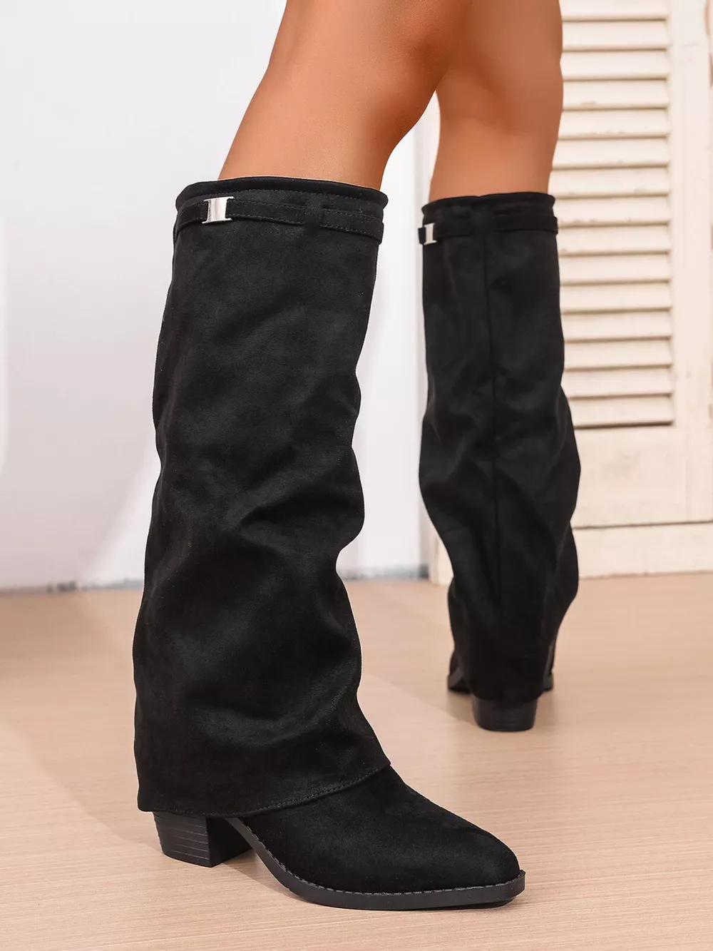Point Toe Block Heels Boots, image 5