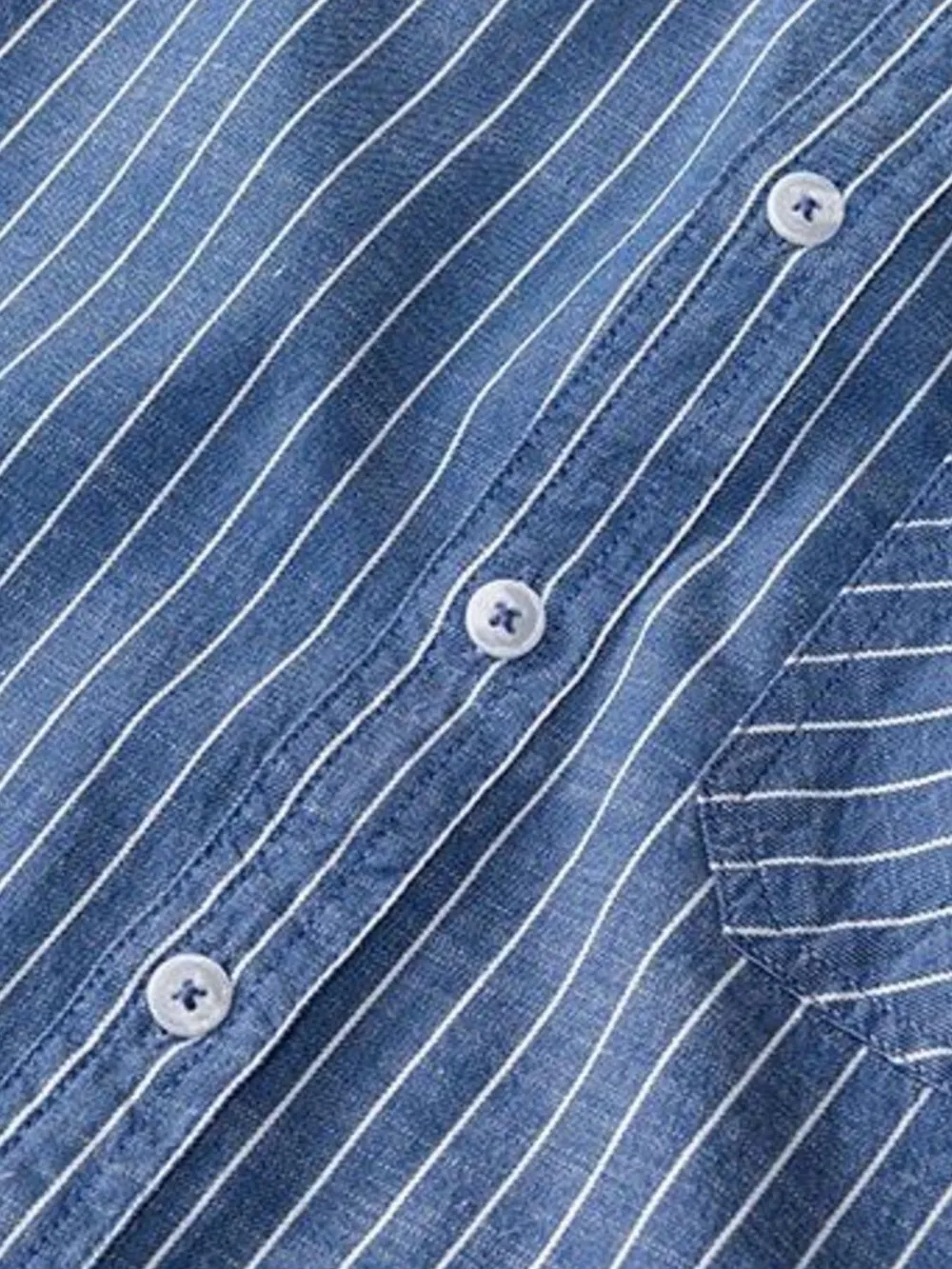 Men's Plus Size Striped Button Up Long Sleeve Shirt, image 10