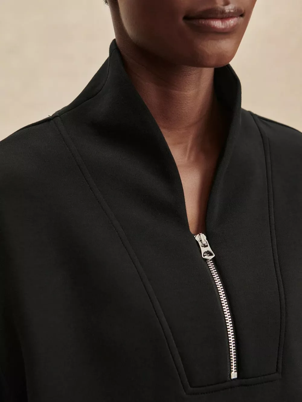Quarter-Zip Sweatshirt and Wide-Leg Pants Set, image 7