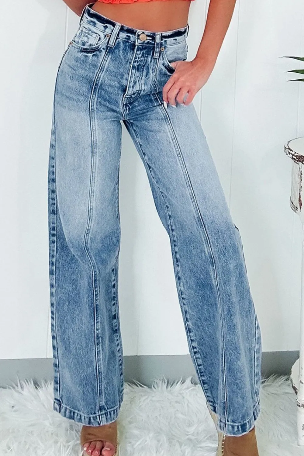 High Waist Wide Leg Jeans, image 2