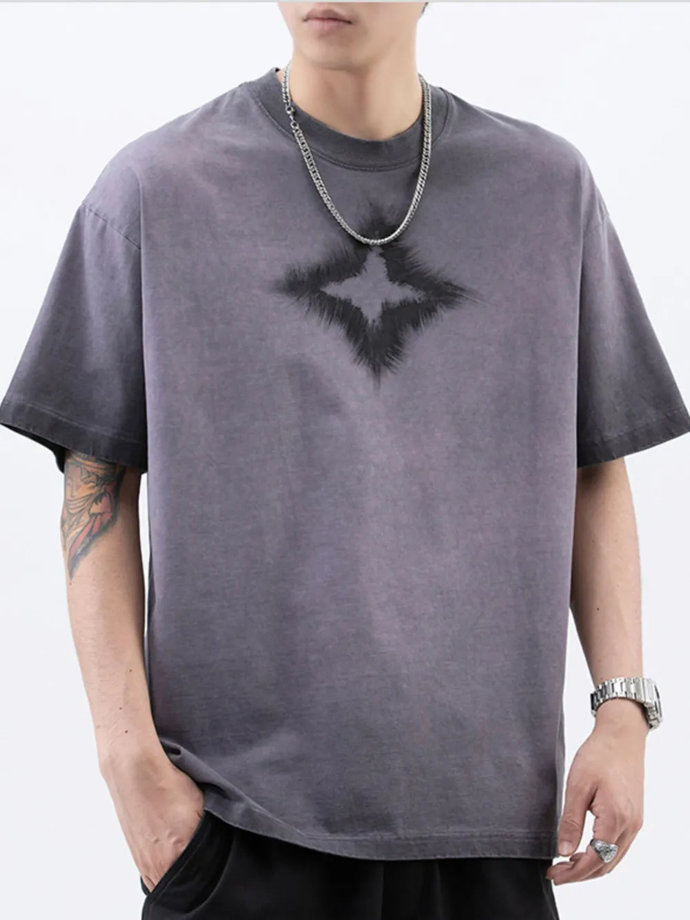 Men's Plus Size Round Neck Short Sleeve T-Shirt, image 12