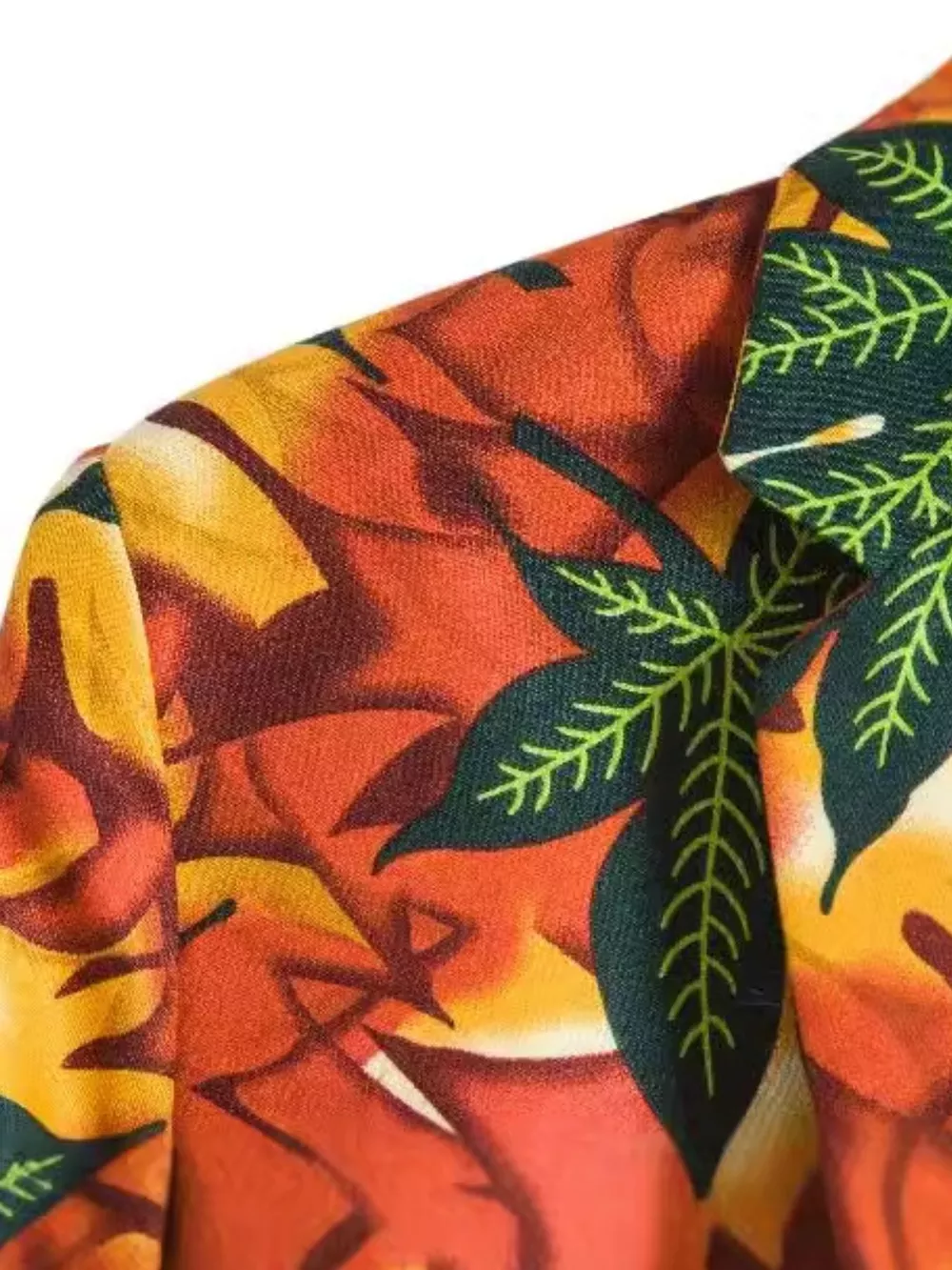Men's Plus Size Vibrant Leaf Print Blazer, image 4