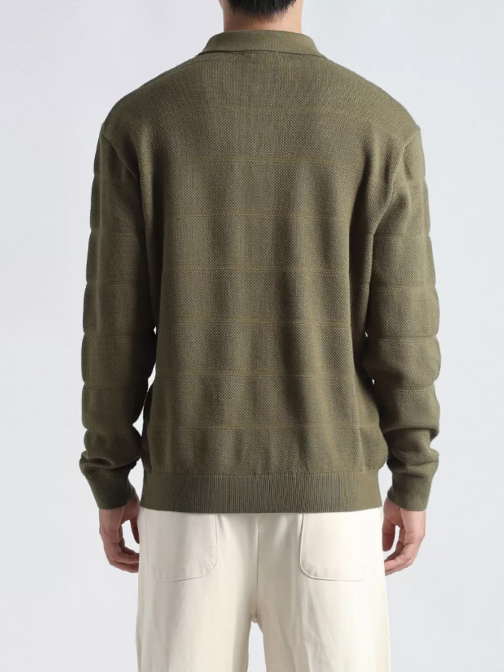 Men's Plus Size Button Detail Long Sleeve Knit Top, image 9