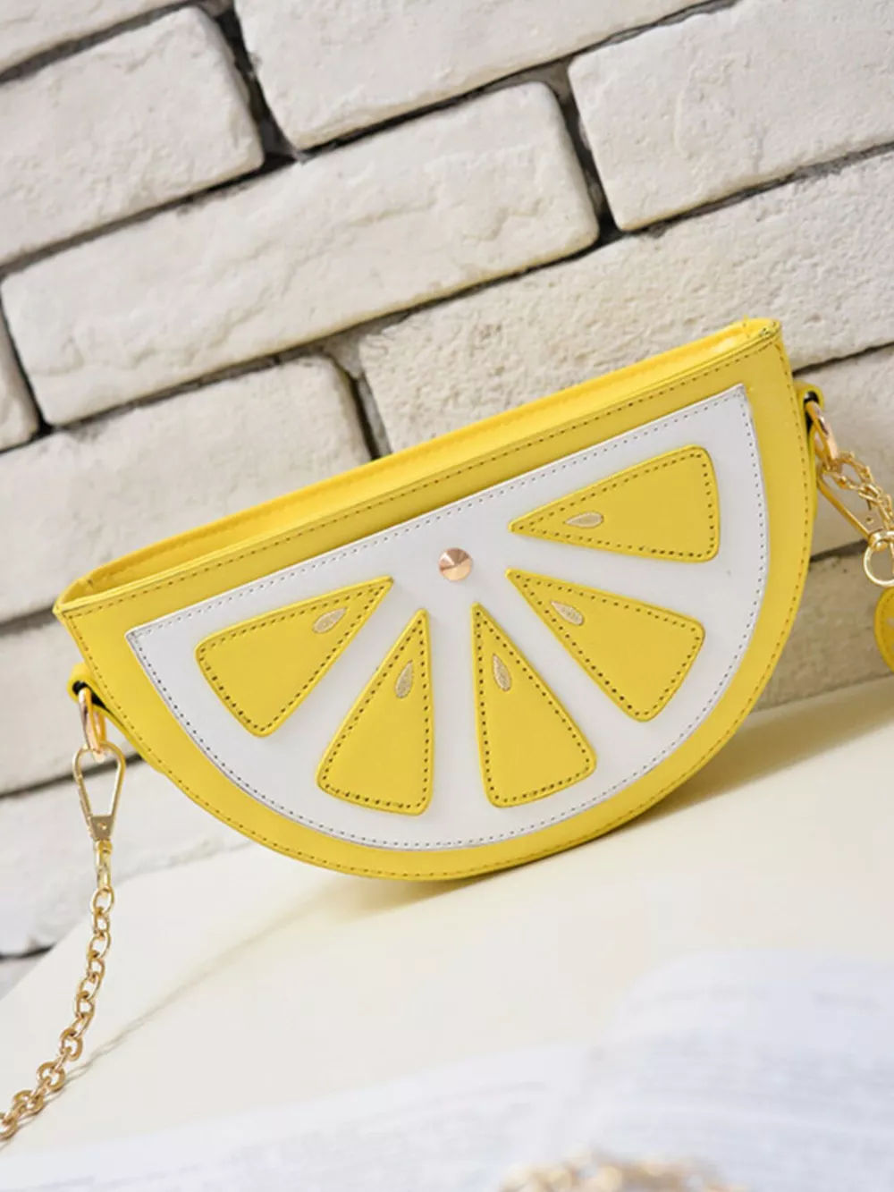 Fruit-Shaped Crossbody Bag with Chain Strap, image 6