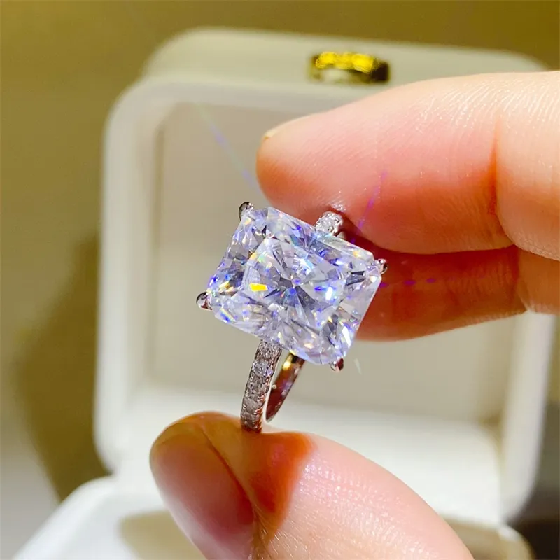 5 Carat Moissanite Zircon 925 Sterling Silver Ring, image 2