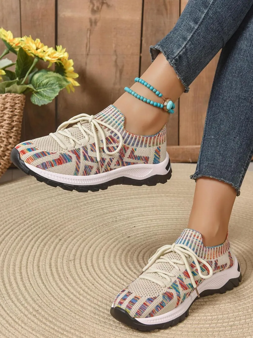 Mesh Knit Lace Up Athletic, image 16