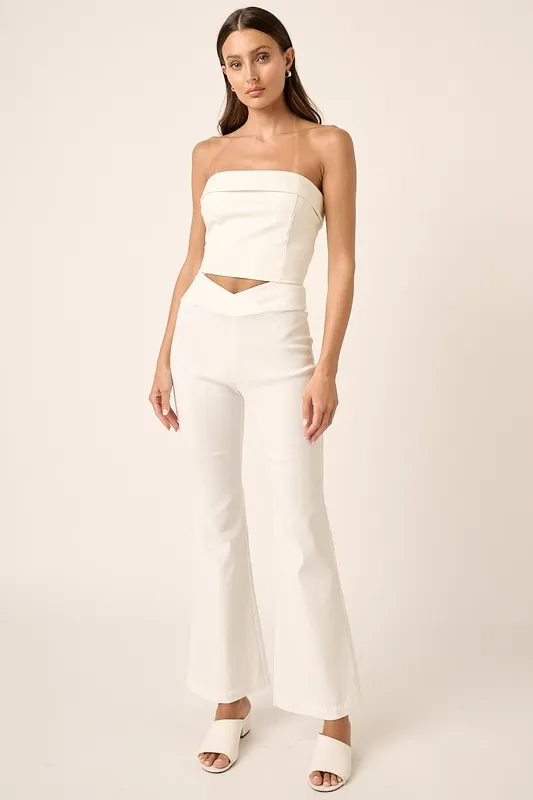 Surplice V Waist Flare Pants, image 5