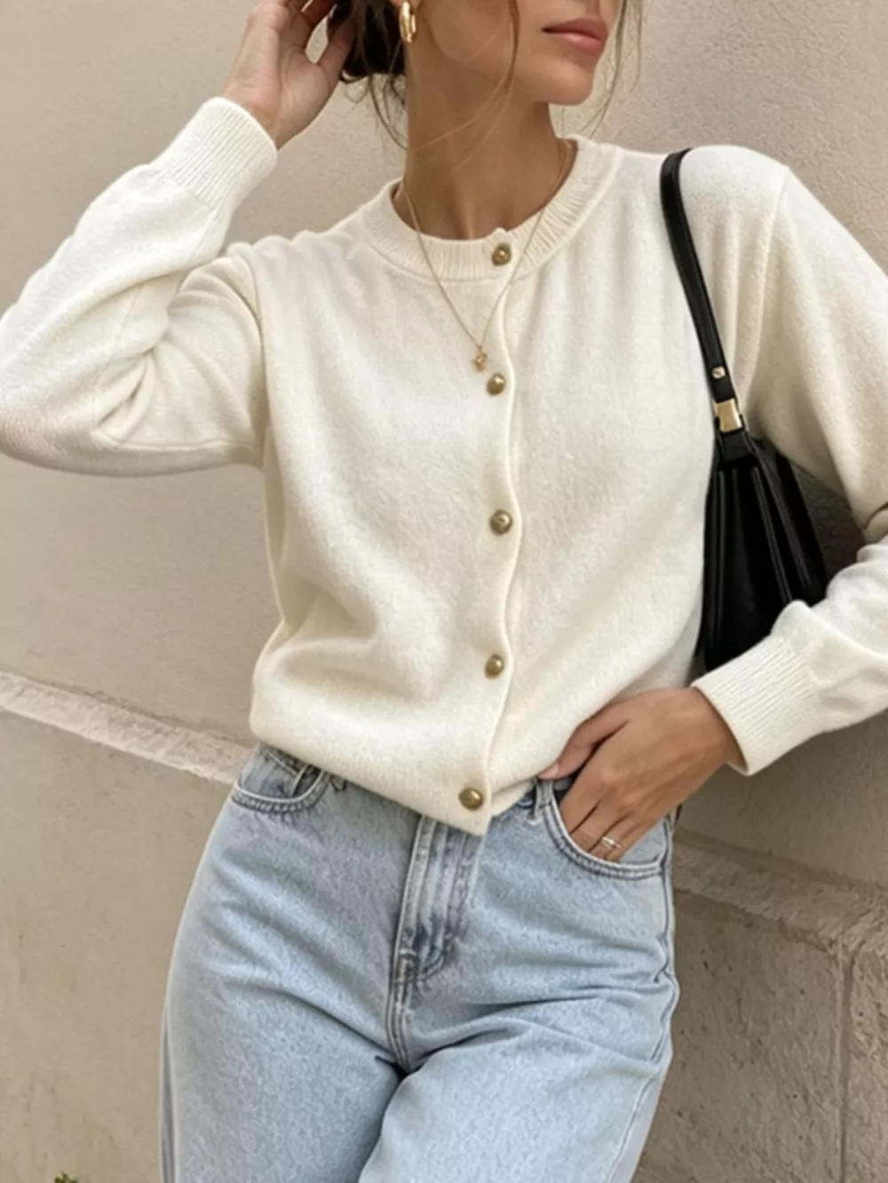 Classic Button-Down Knit Cardigan