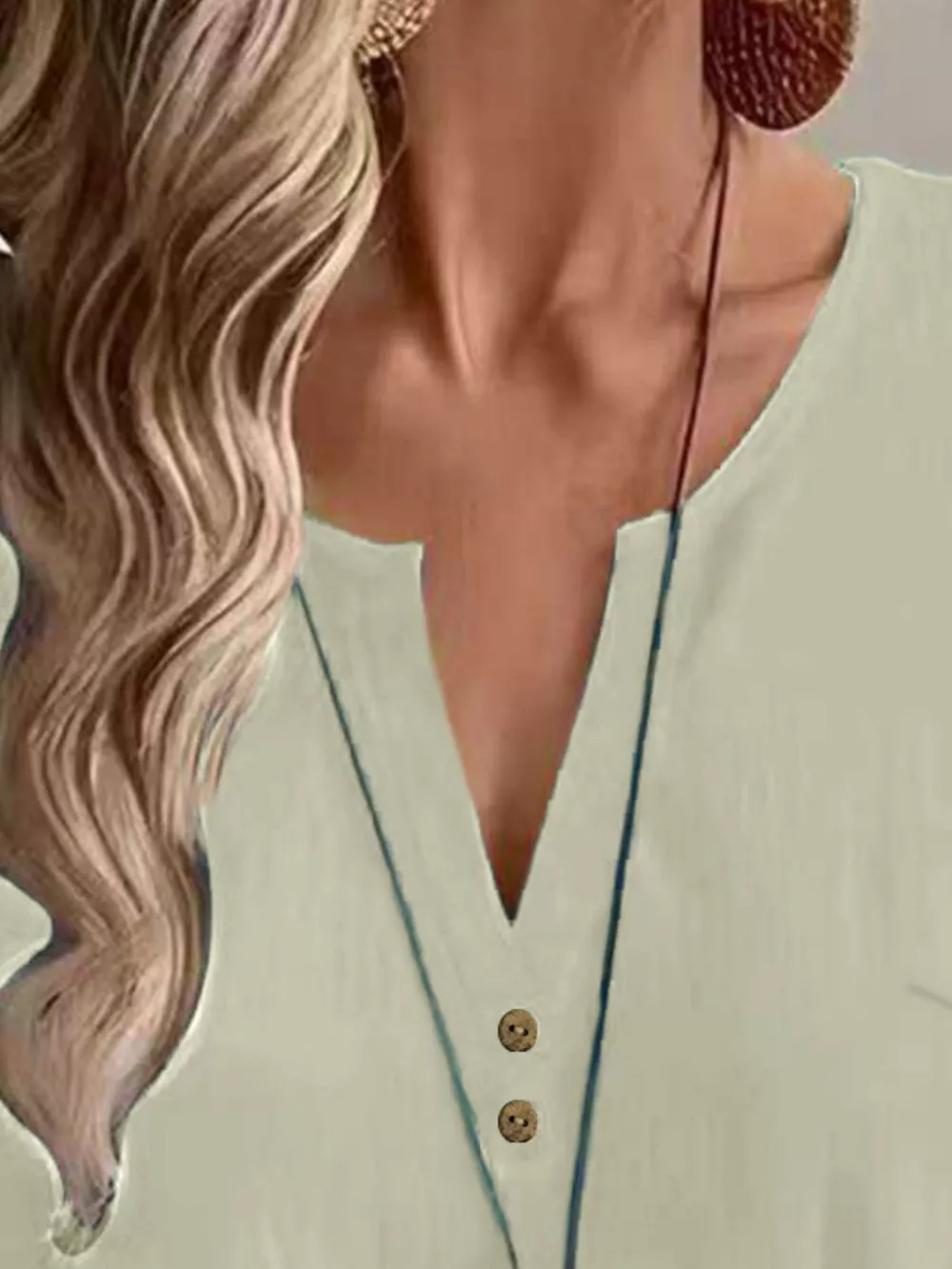 Notched Short Sleeve Blouse, image 20