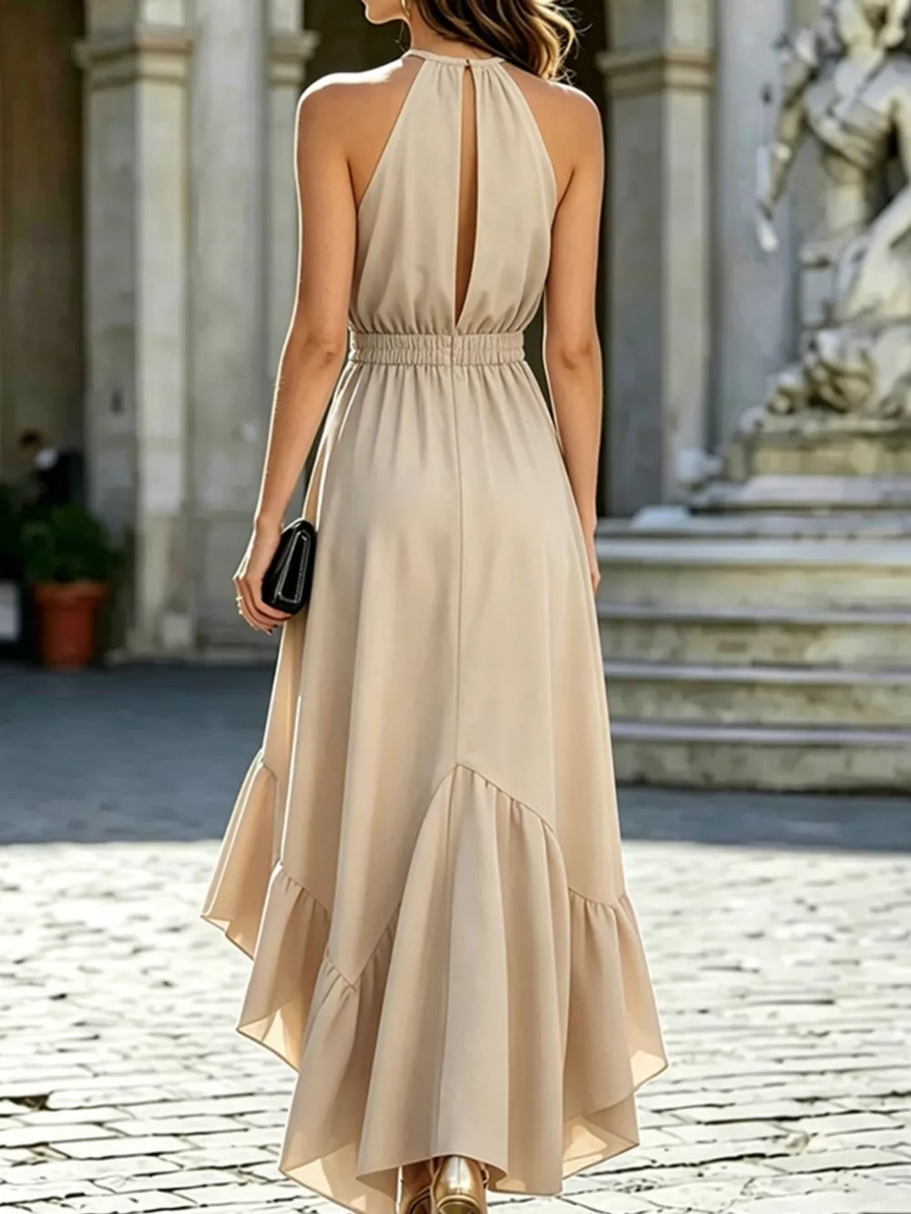 Ruffled High-Low Sleeveless Maxi Dress, image 15