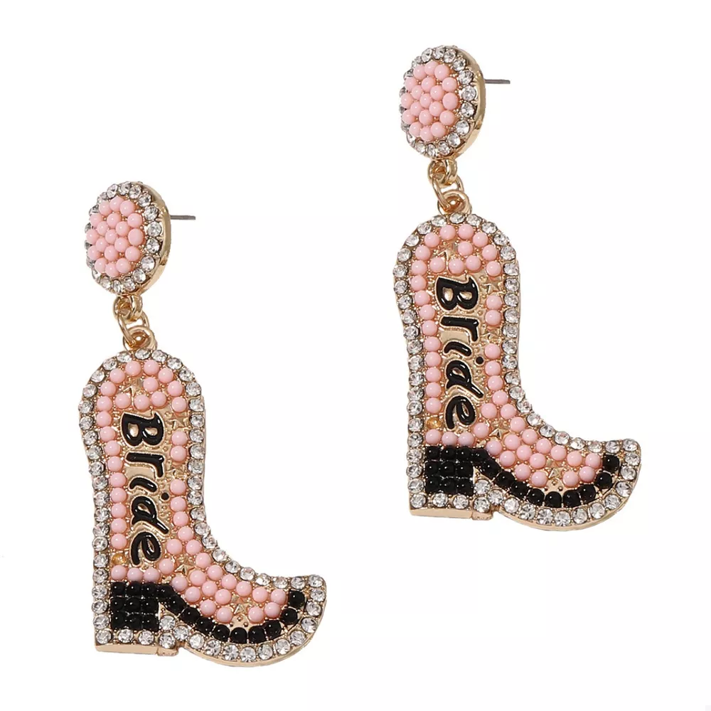 Bride Boot Dangle Earrings, image 6