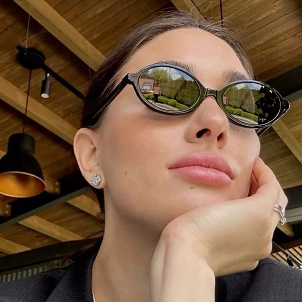 Oval Frame Tinted Lenses Sunglasses, image 5