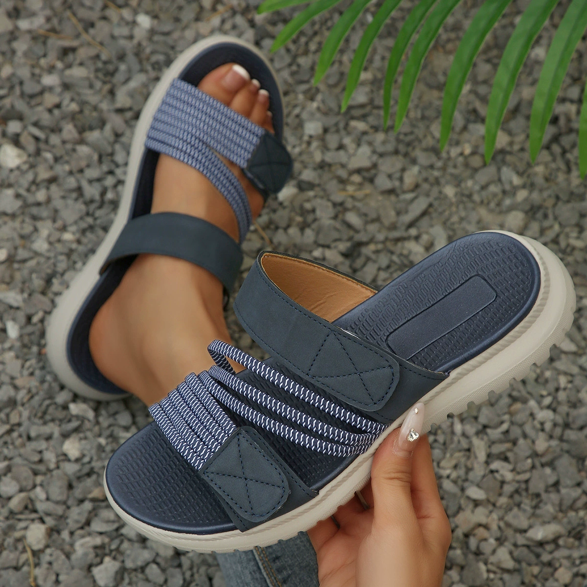 Open Toe Adjustable Strap Sandals, image 5