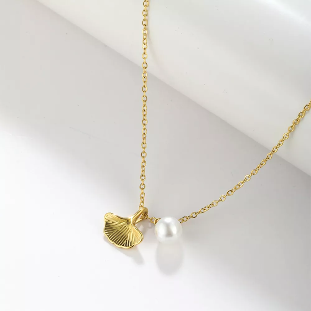 Pearl & Shell Pendant Necklace, image 9