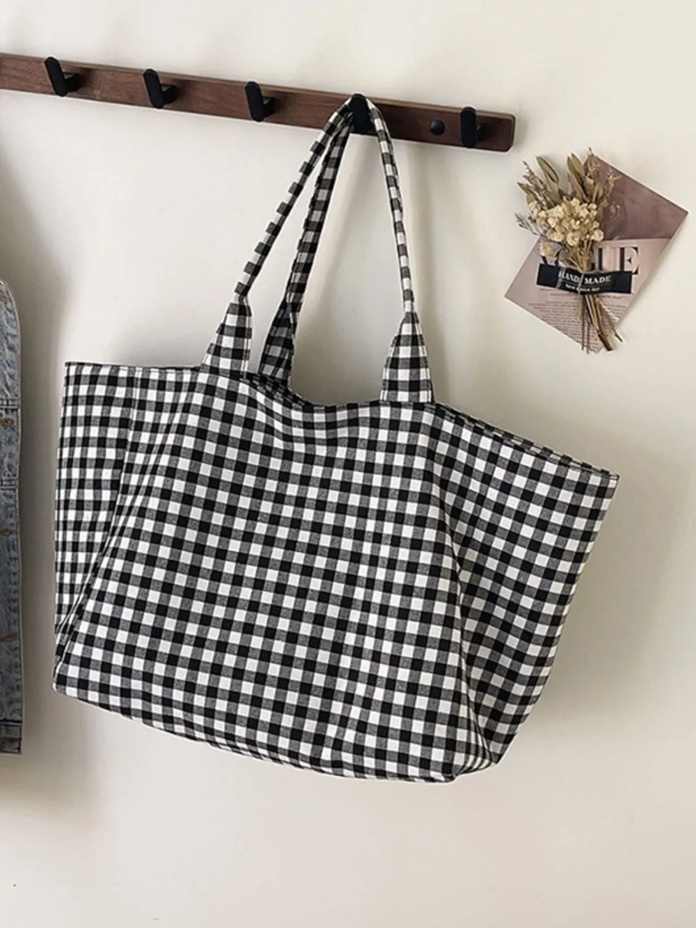 Classic Plaid Tote Bag, image 5