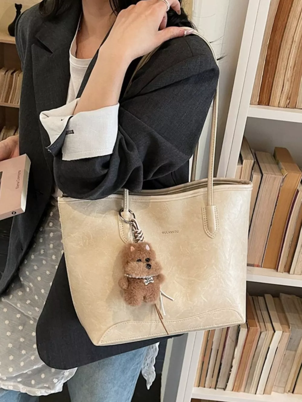 Teddy Bear Charm Tote Bag, image 4