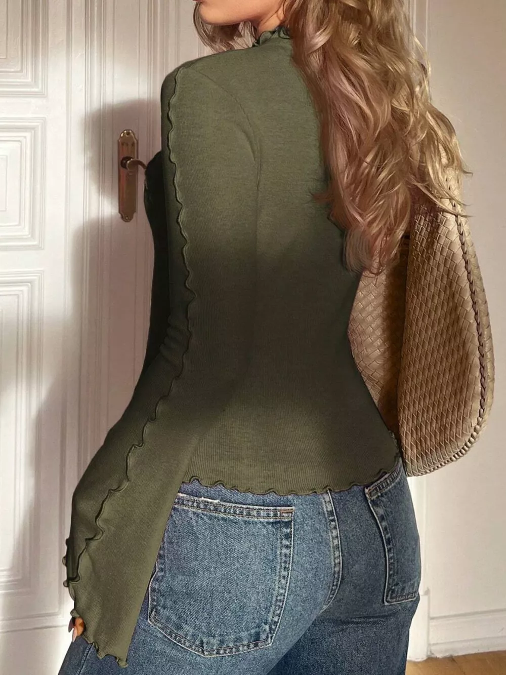 Lettuce Edge Flare Sleeve Top, image 9