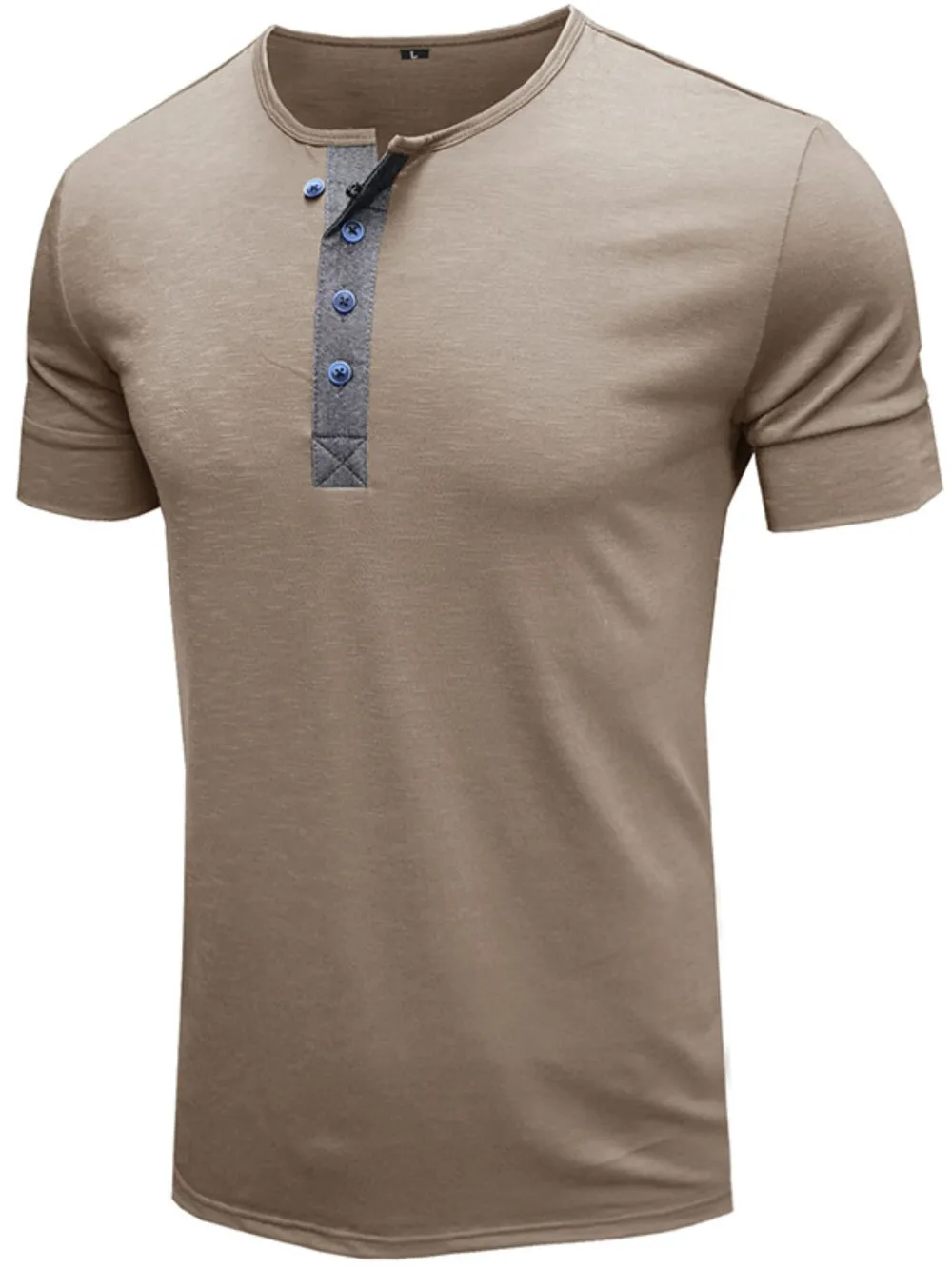 Men's Classic Button Detail Henley Polo T-Shirt, image 11
