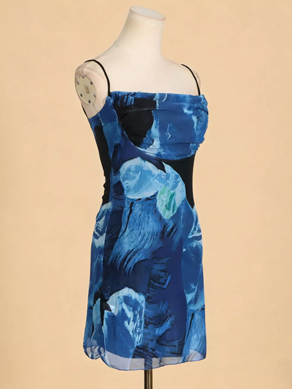 Printed Spaghetti Strap Mini Dress, image 7