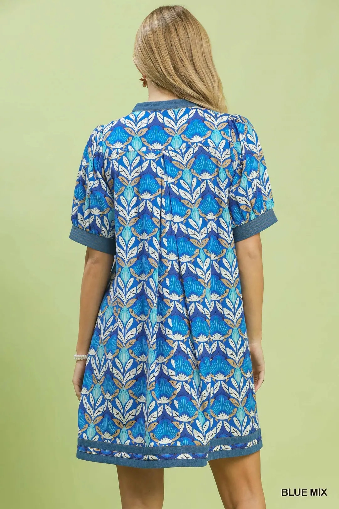 Mix Tile Print Mini Dress, image 3