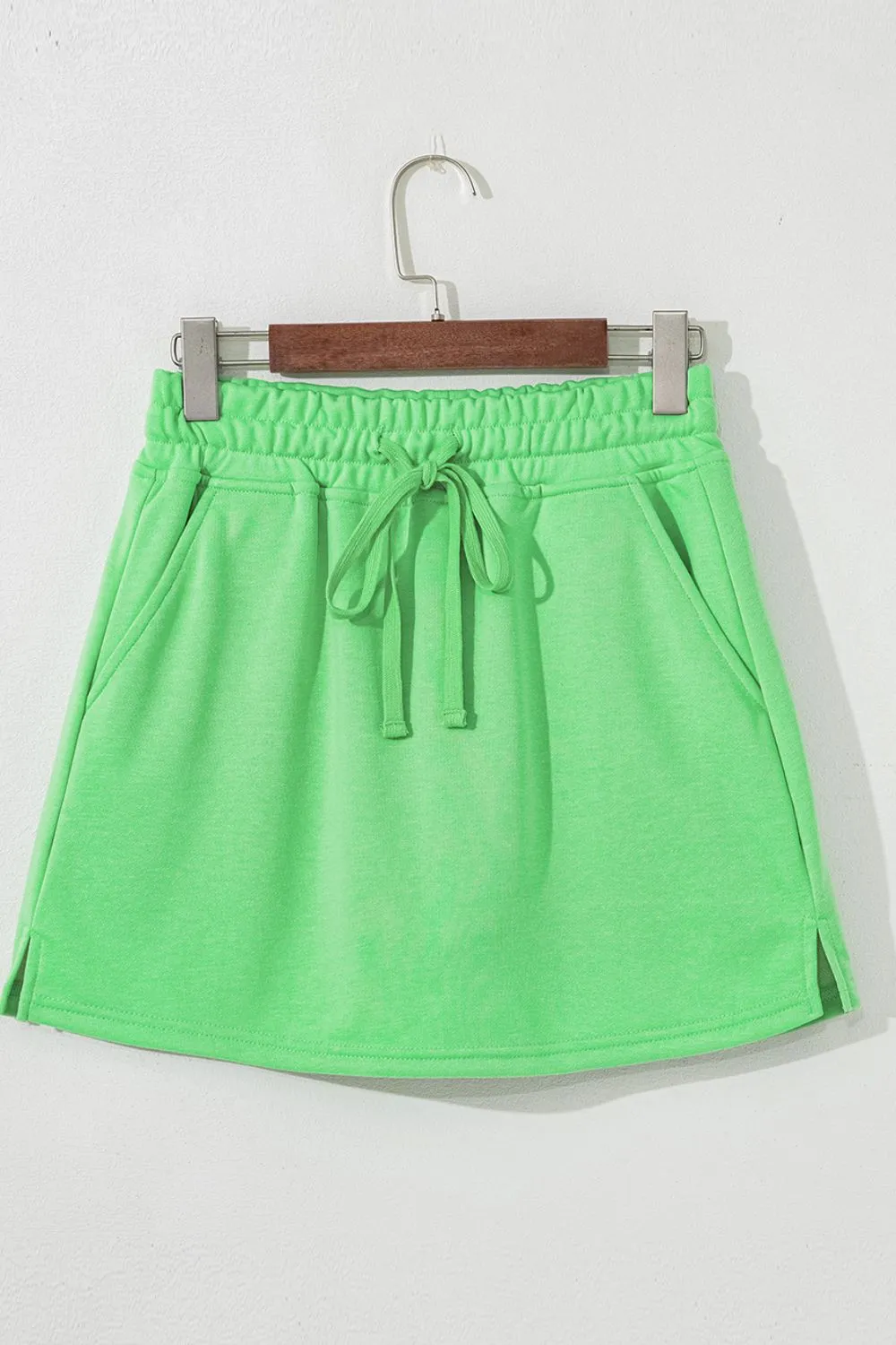 Drawstring Solid Mini Skort, image 6