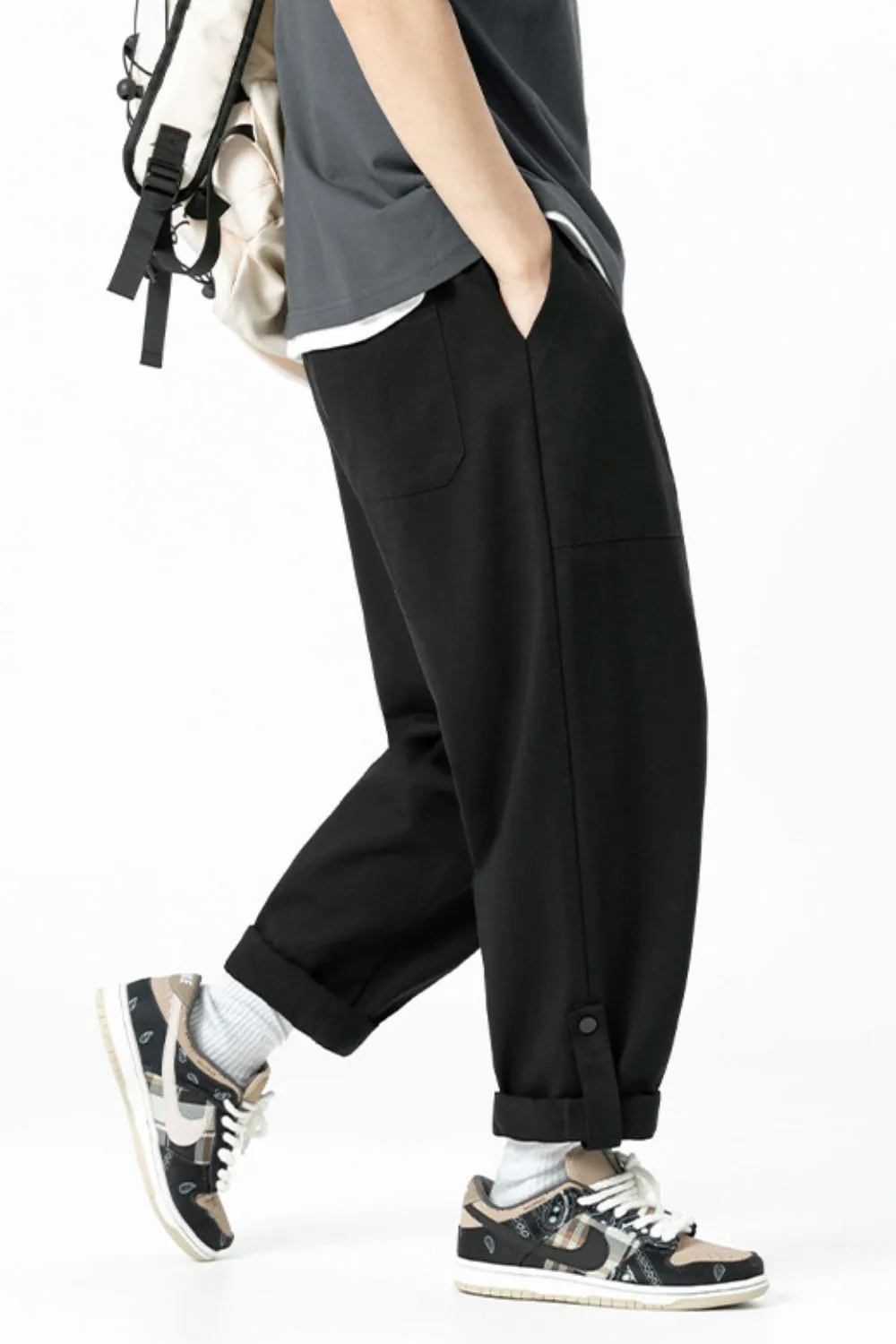 Men's Plus Size Drawstring Pants with Pockets, image 2